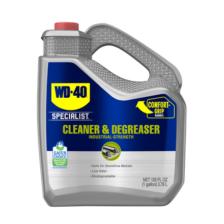 WD-40 cleaner degreaser scub of grime and dirt