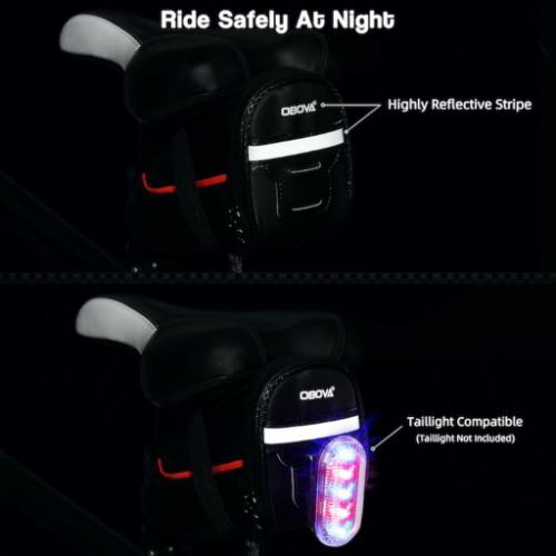 obova bike saddle bag Ride safely at night