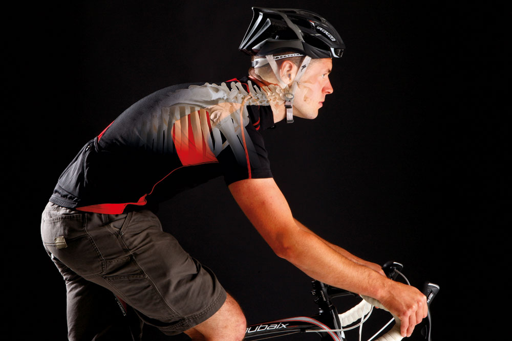 cyclist neck pain road cycling