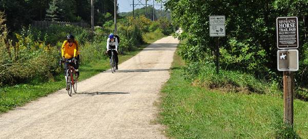 Luce Line State Trail biking daytime paved bike trail