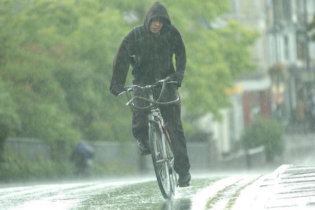 man riding bike rain bike chain rust after rain