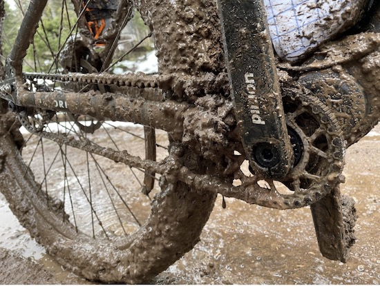muddy bike chain outdoor