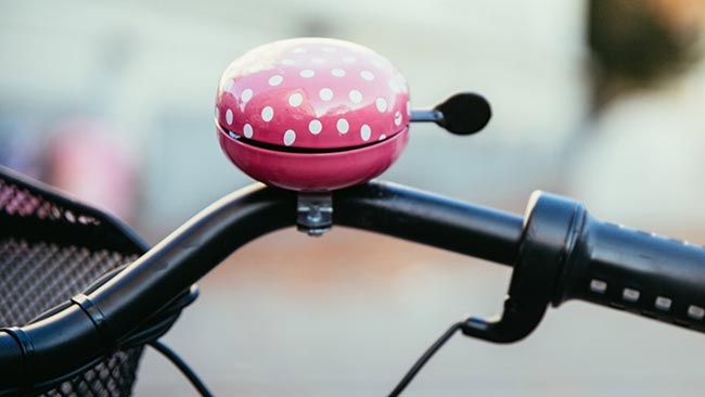 polkadots pink bike bell safety for kids tips